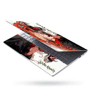 Laptop Skin - Dynamic Anime Character Fiery Red Mood