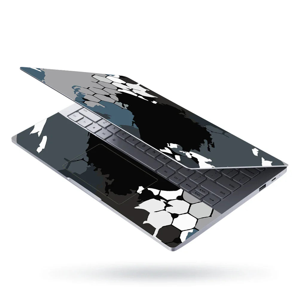 Universal Laptop Skin - Grey Black Honeycomb