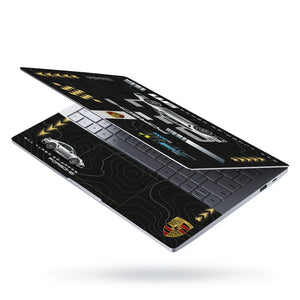 Universal Laptop Skin - Porsche Silver 911 Speed Zone