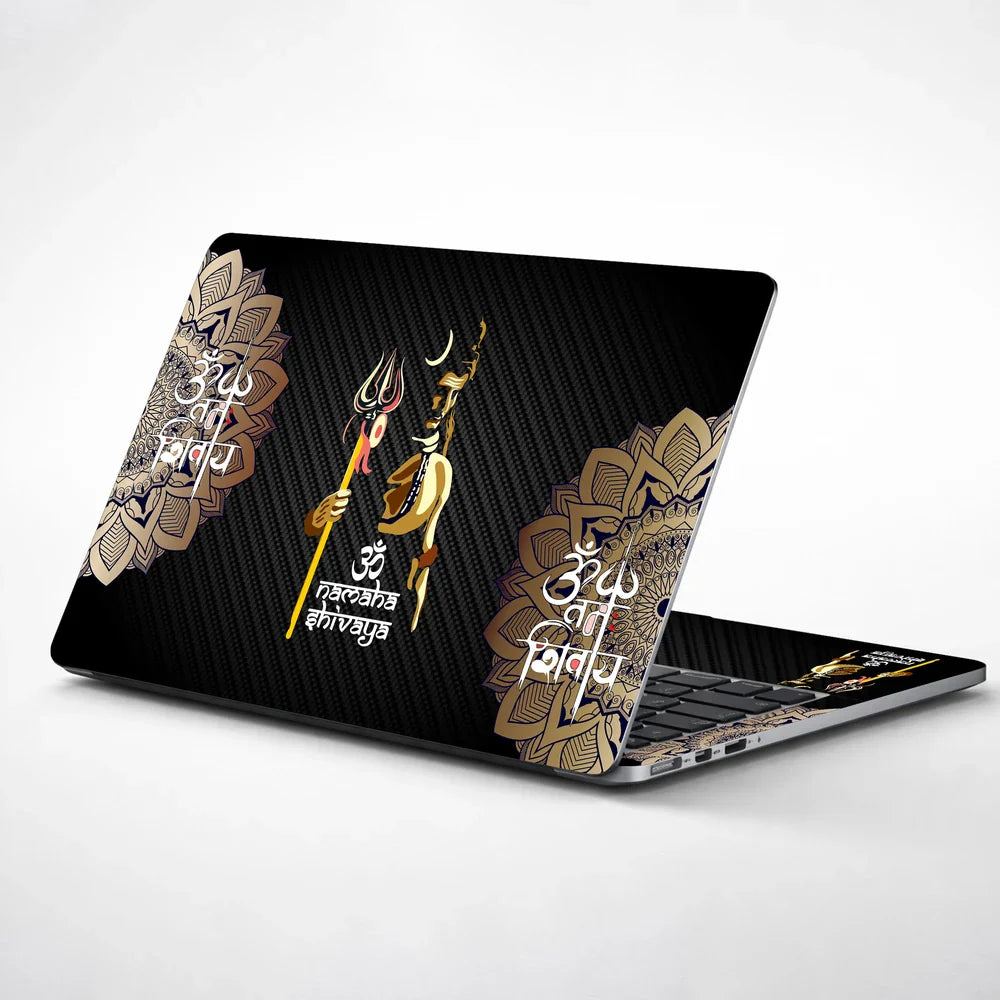 Universal Laptop Skin - Trishul and Om Spiritual Art