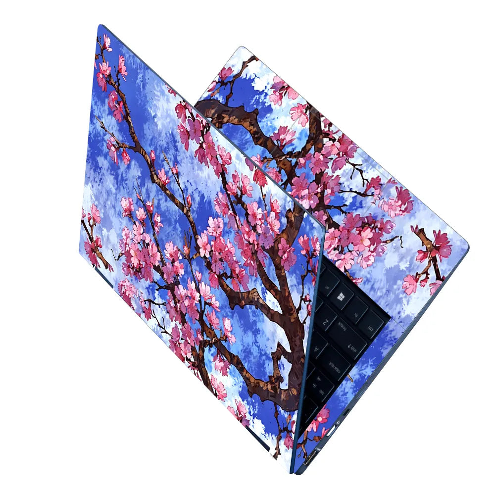 Laptop Skin - Vibrant Anime Cherry Blossom Blue Sky