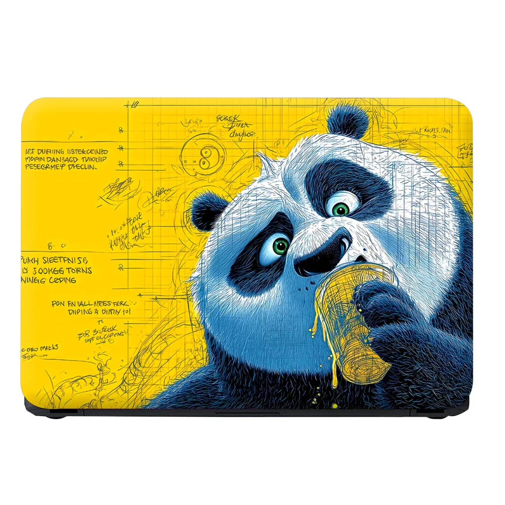 Universal Laptop Skin - Kung Fu Panda Po Yellow Pop Art