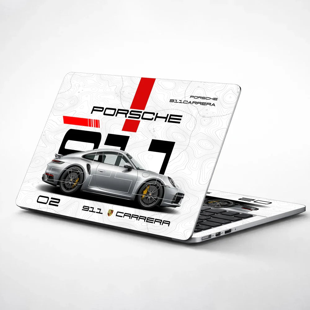 Universal Laptop Skin - Porsche 911 Carrera Sketch