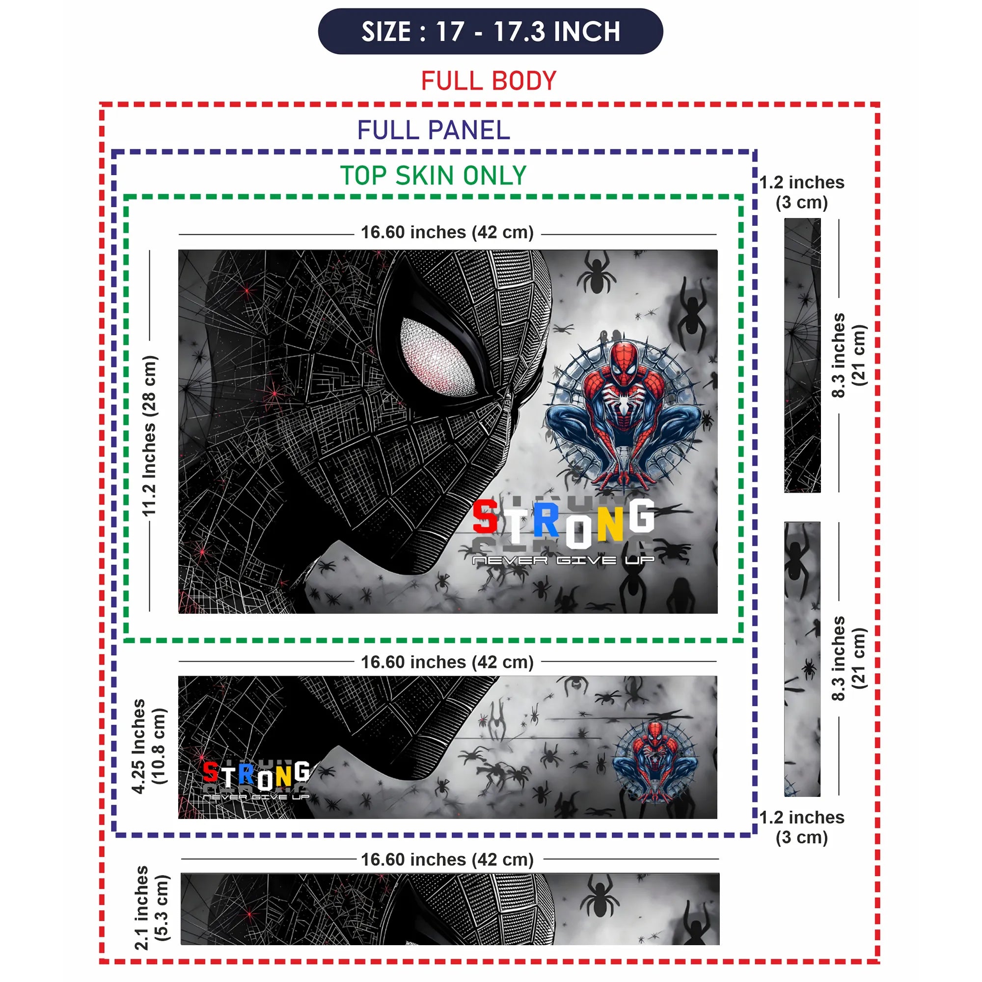 Laptop Skin - Dynamic Comic Spider-man Black Energy