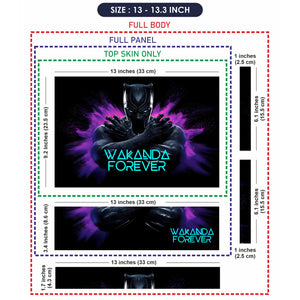 Laptop Skin - Dynamic Comic Black Panther Purple Energy
