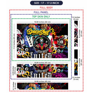 Laptop Skin - Vibrant Street Art Joker Playing Cards