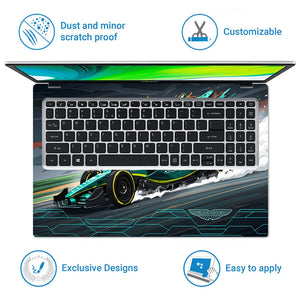 Universal Laptop Skin - Aston Martin F1 Speed Art