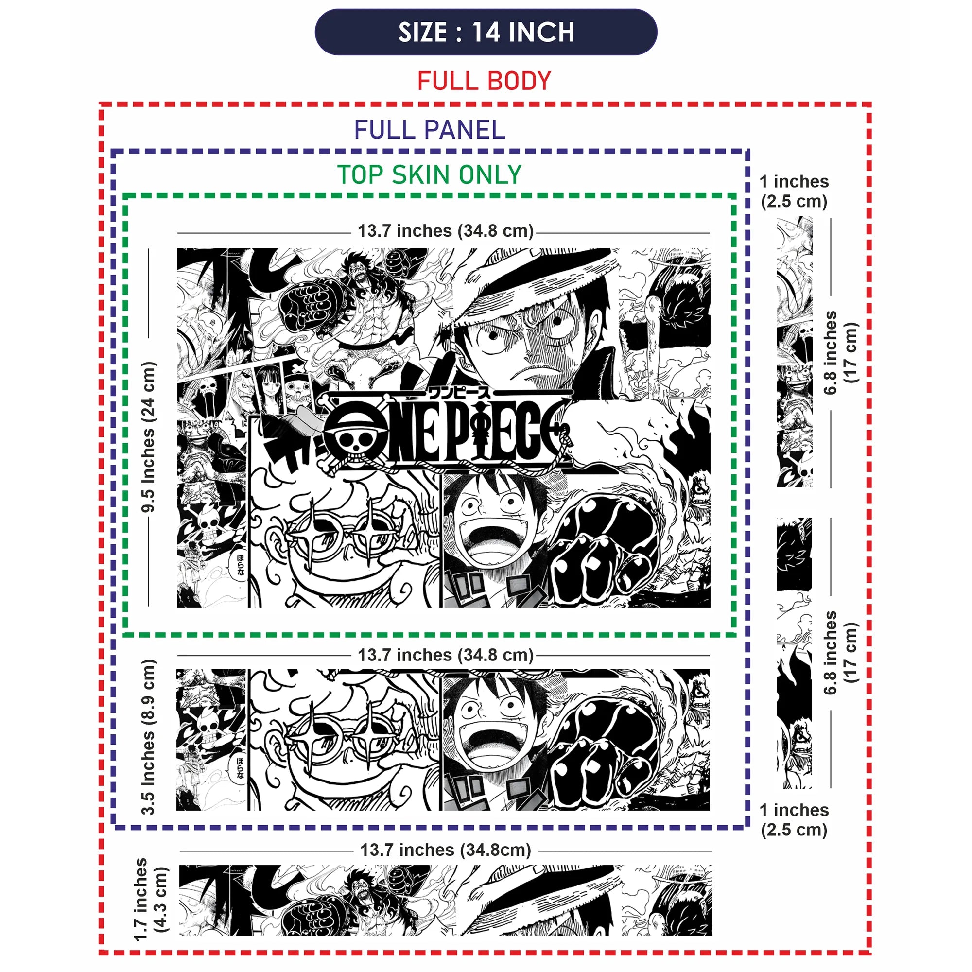 Laptop Skin - Black And White Manga Adventure Illustration