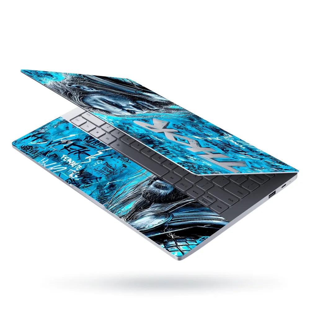 Laptop Skin - Dynamic Comic Style Thor Blue Energy