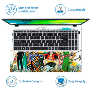 Laptop Skin - Vibrant Manga Adventure Colorful Characters