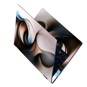 Laptop Skin - Fluid Abstract Waves Soft Tones