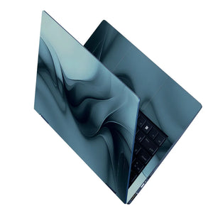 Laptop Skin - Fluid Abstract Waves Cool Blue Tones
