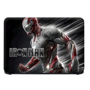 Laptop Skin - Dynamic Comic Iron Man Silver Red