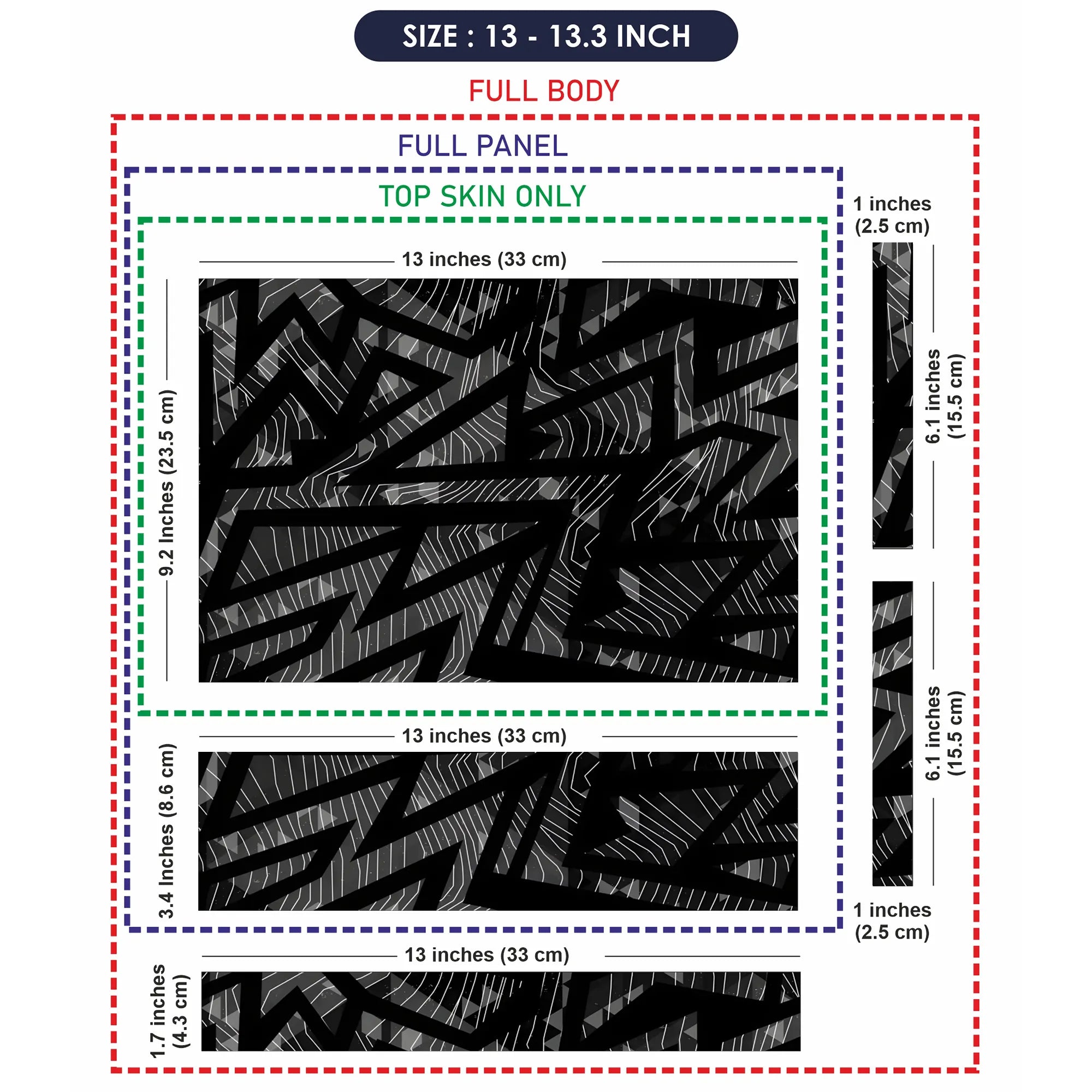 Laptop Skin - Monochromatic Abstract Lines Dynamic Movement