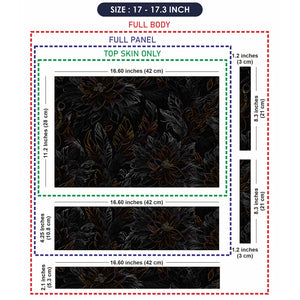 Universal Laptop Skin - Dark Golden Floral Texture