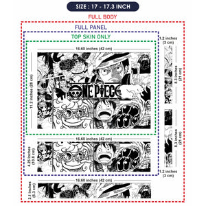 Laptop Skin - Black And White Manga Adventure Illustration