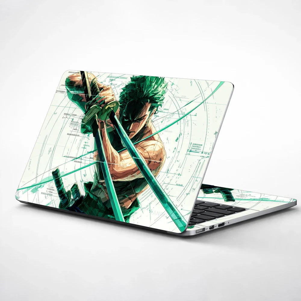 Universal Laptop Skin - Zoro One Piece Green