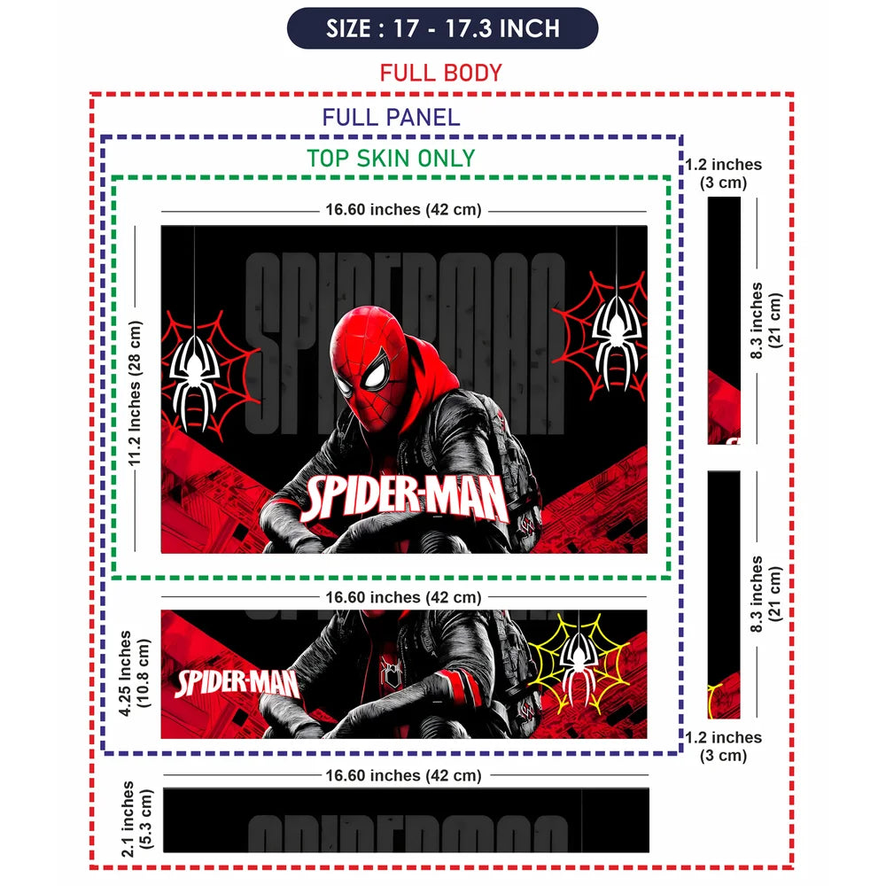Laptop Skin - Spider-Man Dark Hoodie Superhero Comic Artwork