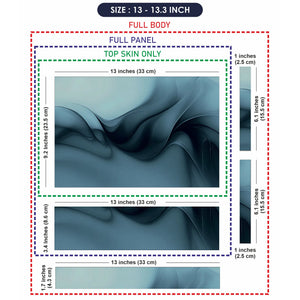 Laptop Skin - Fluid Abstract Waves Cool Blue Tones