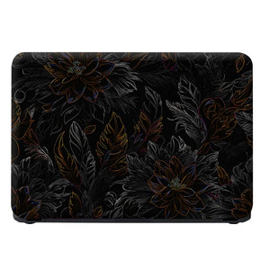 Universal Laptop Skin - Dark Golden Floral Texture