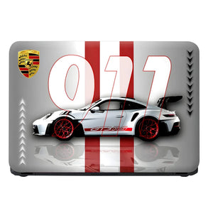 Universal Laptop Skin - Porsche GT3 White Stripes