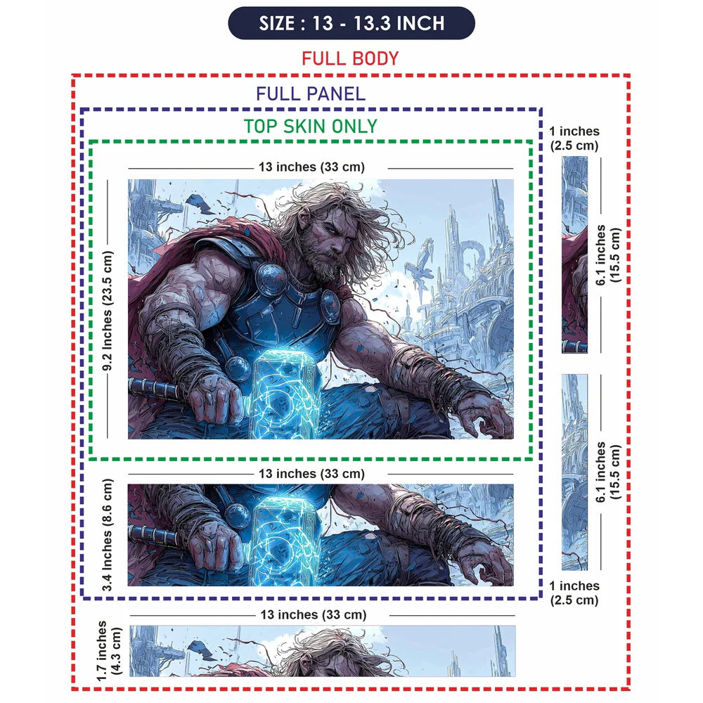 Universal Laptop Skin - Thor with Lightning