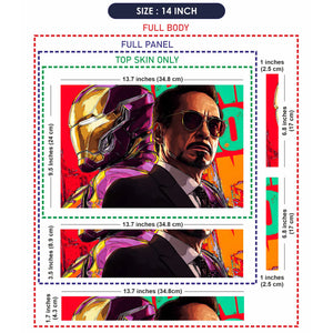 Laptop Skin - Vibrant Pop Art Heroic Portrait Red