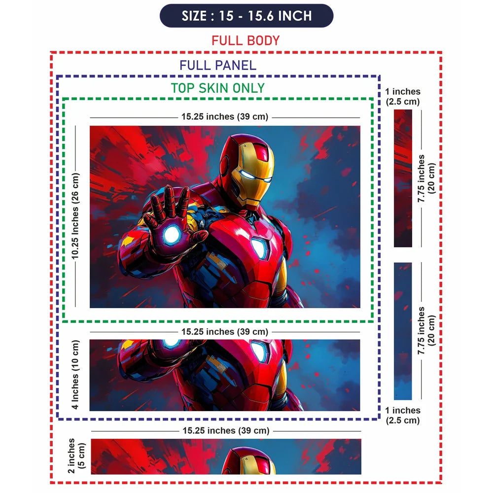 Universal Laptop Skin - Spider-Man Suit Red Blue Back
