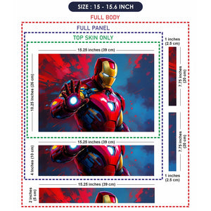 Universal Laptop Skin - Spider-Man Suit Red Blue Back