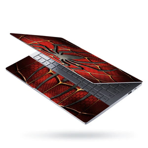 Universal Laptop Skin - Black Spider Red