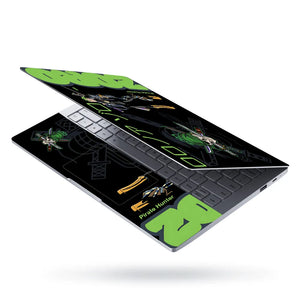 Laptop Skin - Bold Anime Pirate Hunter Green Vibes
