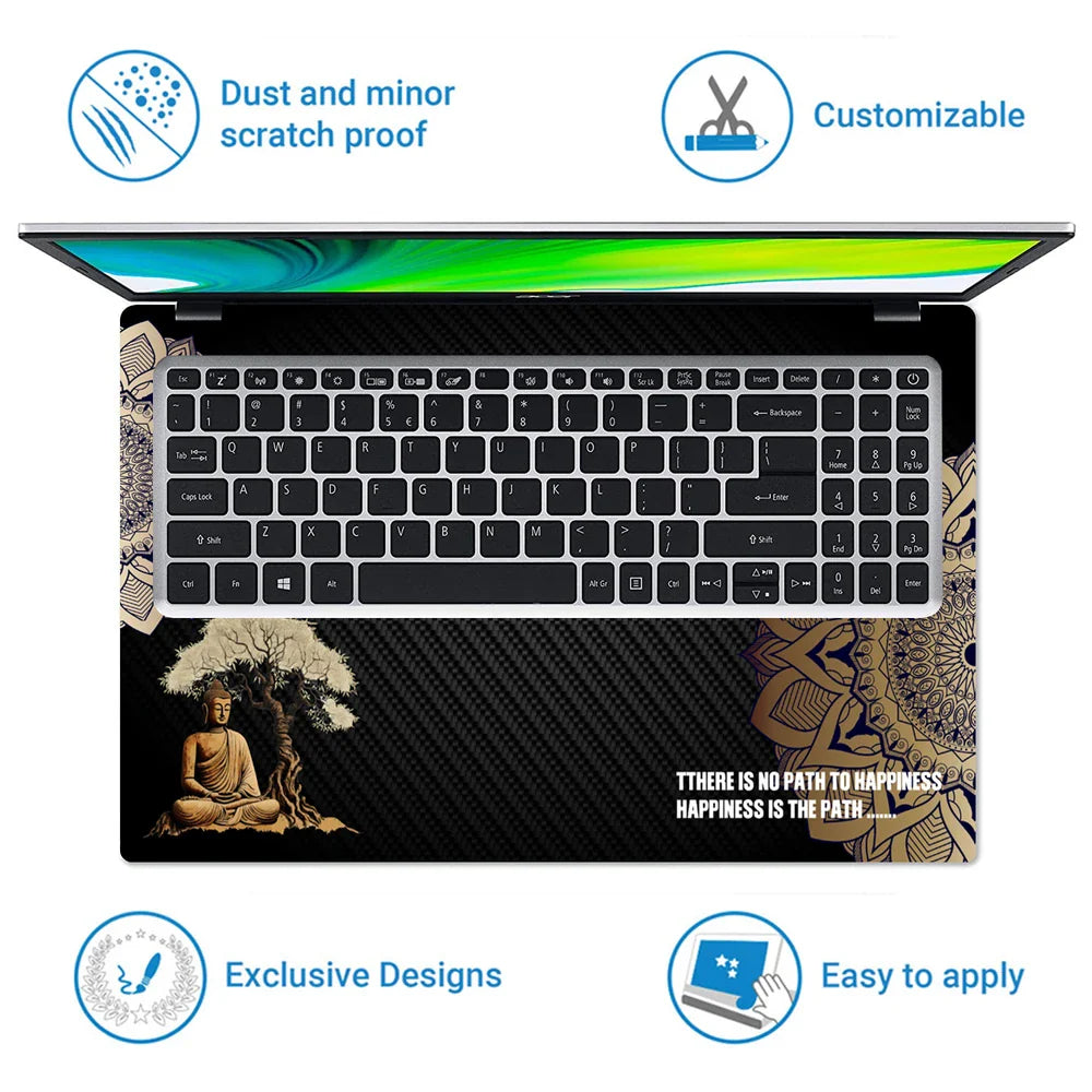 Universal Laptop Skin - Meditating Buddha Mandala