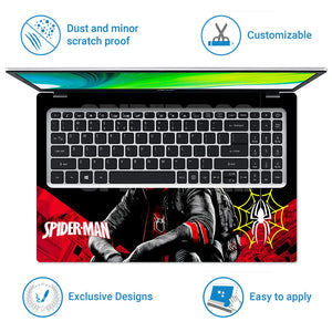Laptop Skin - Spider-Man Dark Hoodie Superhero Comic Artwork