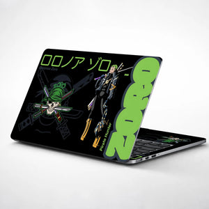Laptop Skin - Bold Anime Pirate Hunter Green Vibes