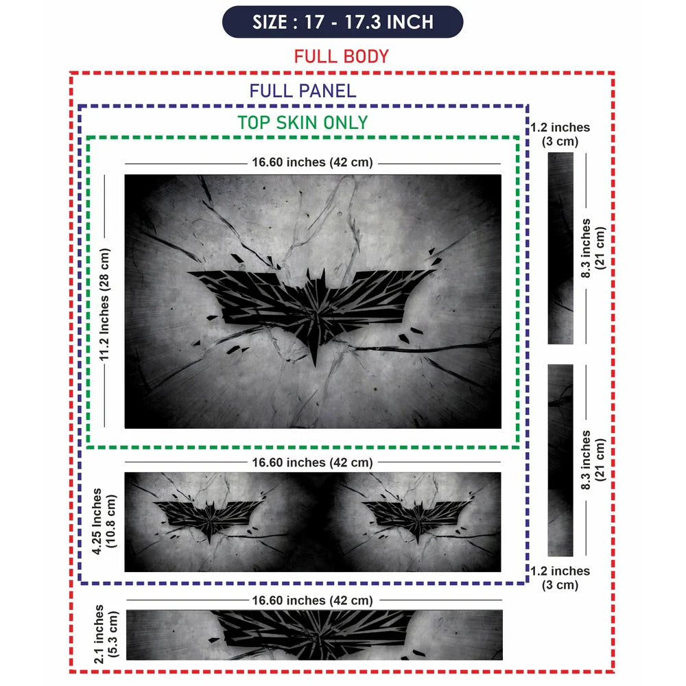 Universal Laptop Skin - Black Batman Abstract