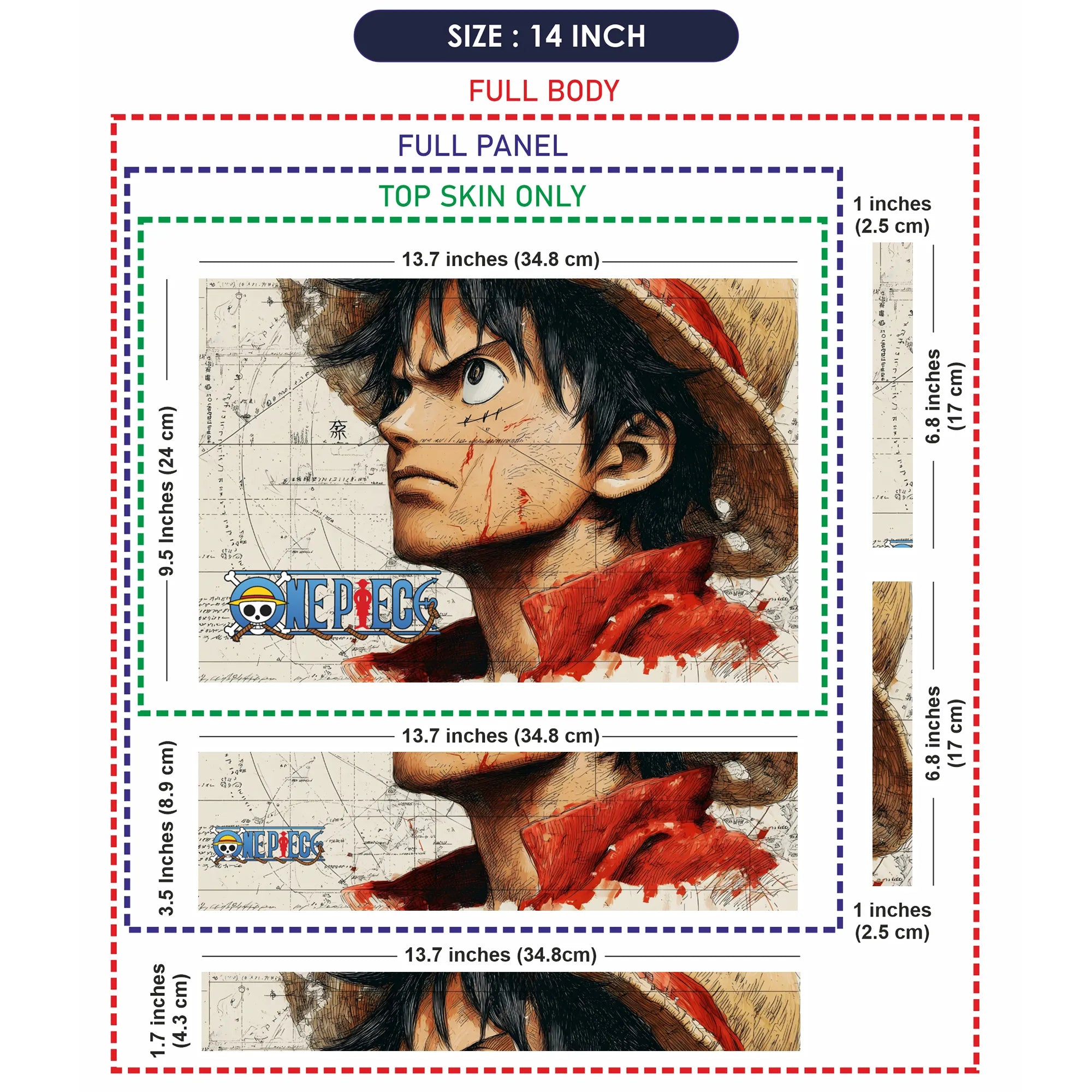 Laptop Skin - Dynamic Anime Pirate Adventure Red Intensity