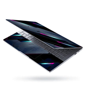 Laptop Skin - Futuristic Digital Art Neon Lines