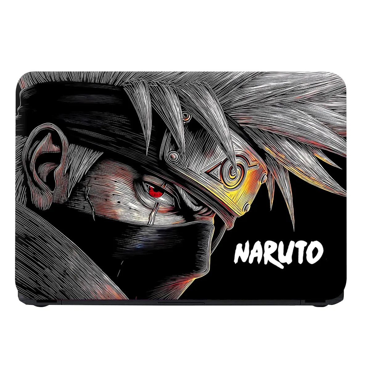 Laptop Skin - Dynamic Anime Ninja Intense Red Black