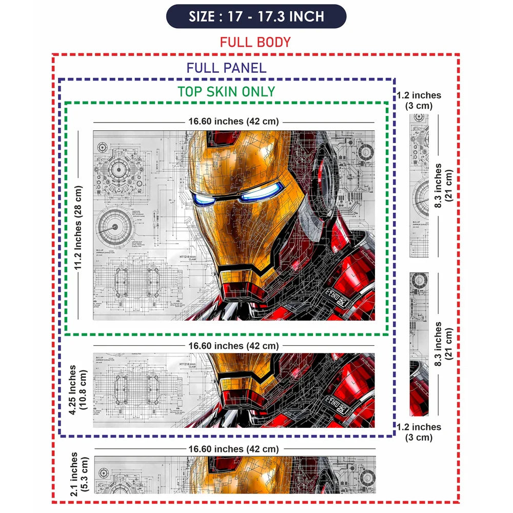 Universal Laptop Skin - Iron Man Blueprint
