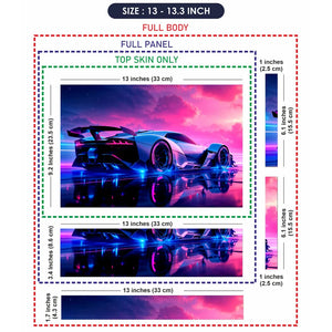 Universal Laptop Skin - Futuristic Neon Supercar
