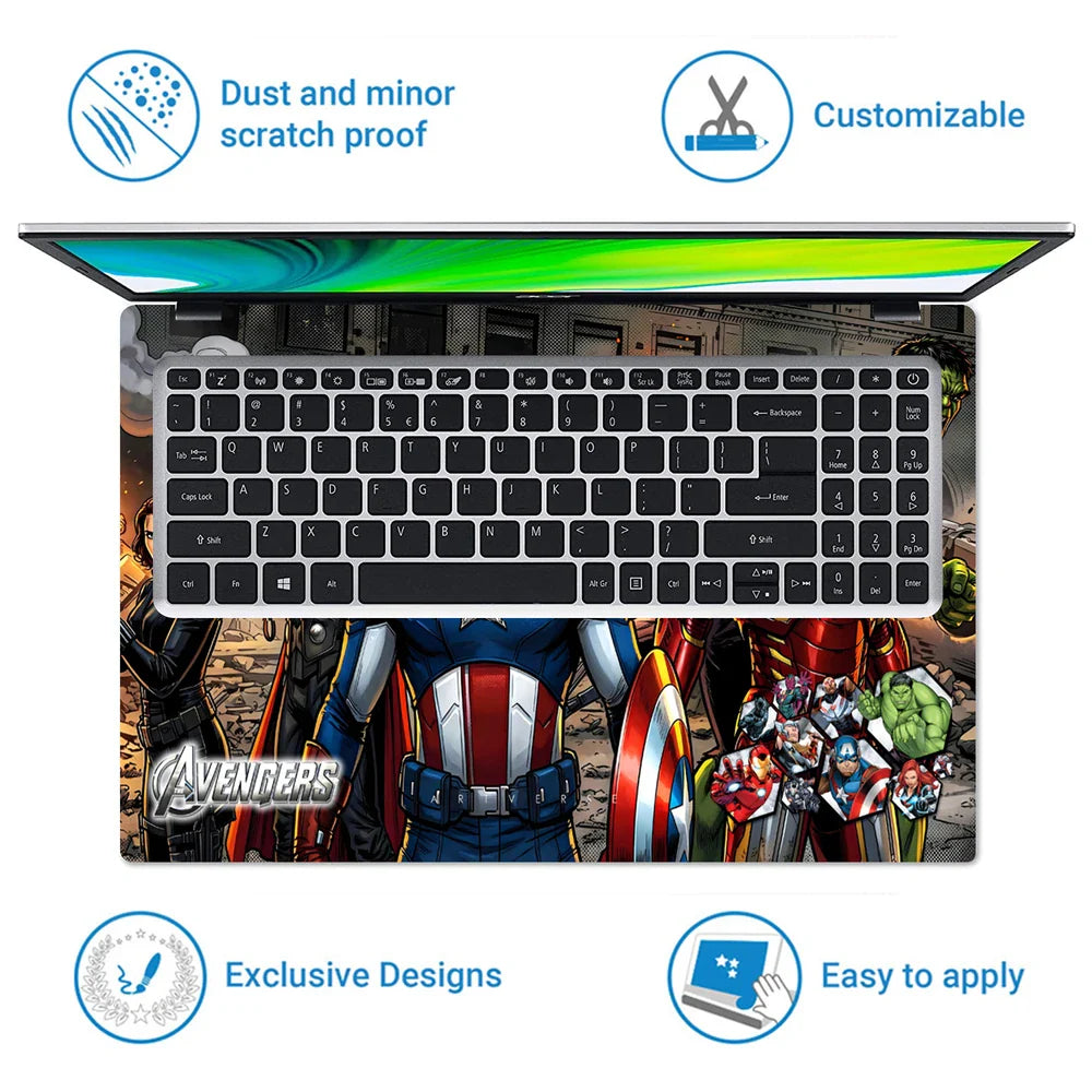 Universal Laptop Skin - Avengers Comic Battle Art