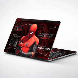 Universal Laptop Skin - Red Black Spider-Man Power Quote