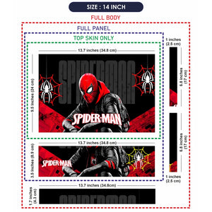 Laptop Skin - Spider-Man Dark Hoodie Superhero Comic Artwork