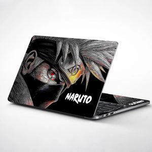 Laptop Skin - Dynamic Anime Ninja Intense Red Black