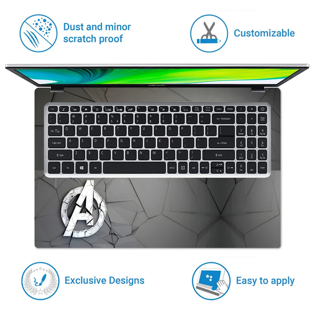 Universal Laptop Skin - Avengers on Grey Stone