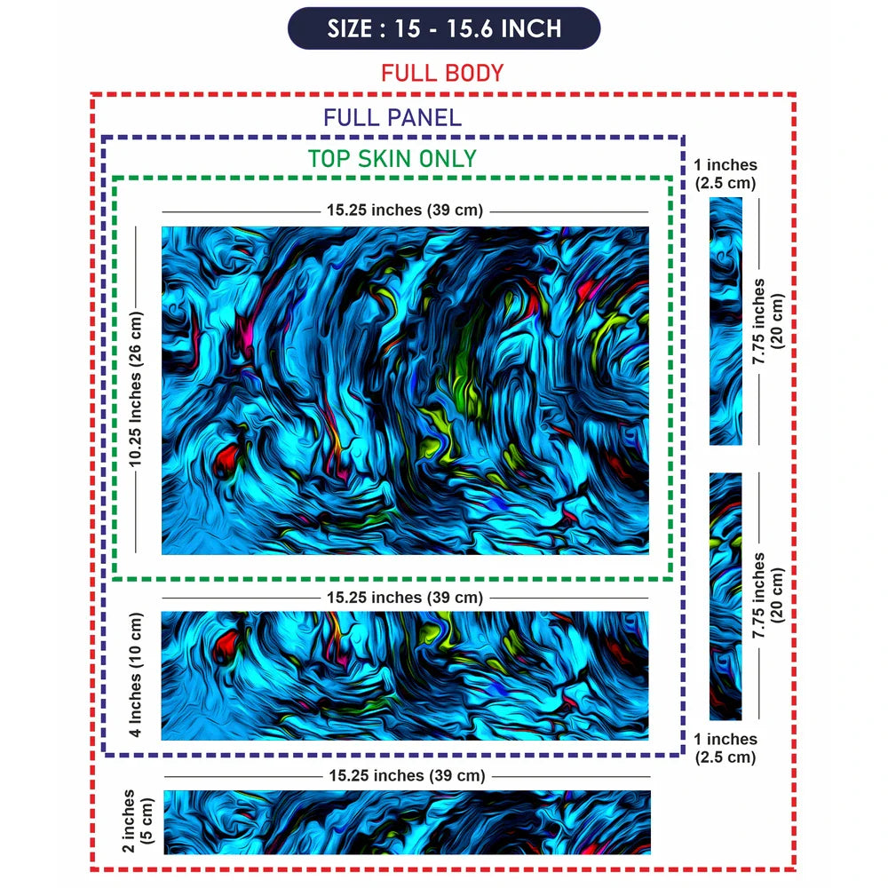 Universal Laptop Skin - Blue Design