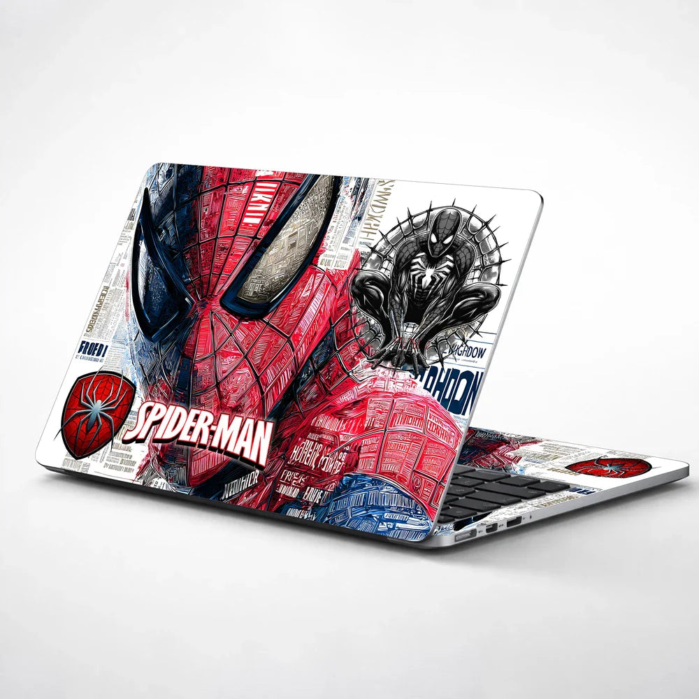 Universal Laptop Skin - Spider Hero Comic Collage