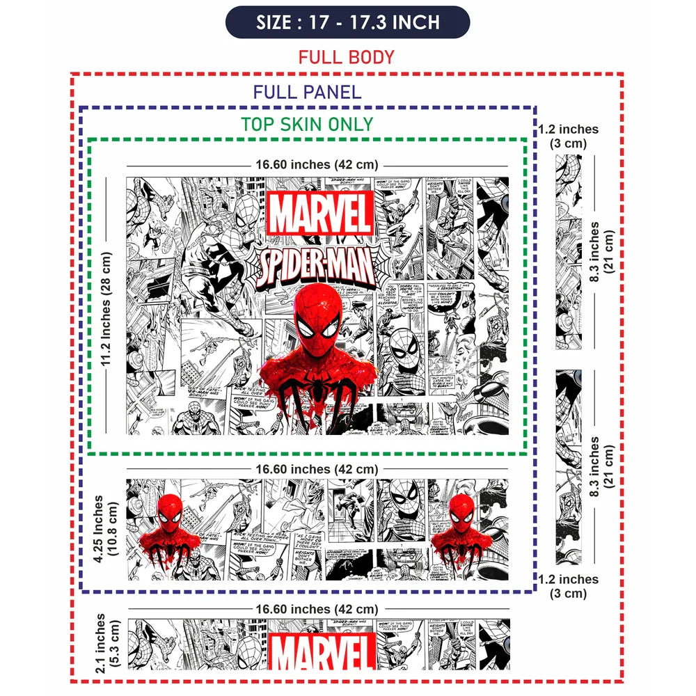 Universal Laptop Skin - Black White Marvel Comic Panels