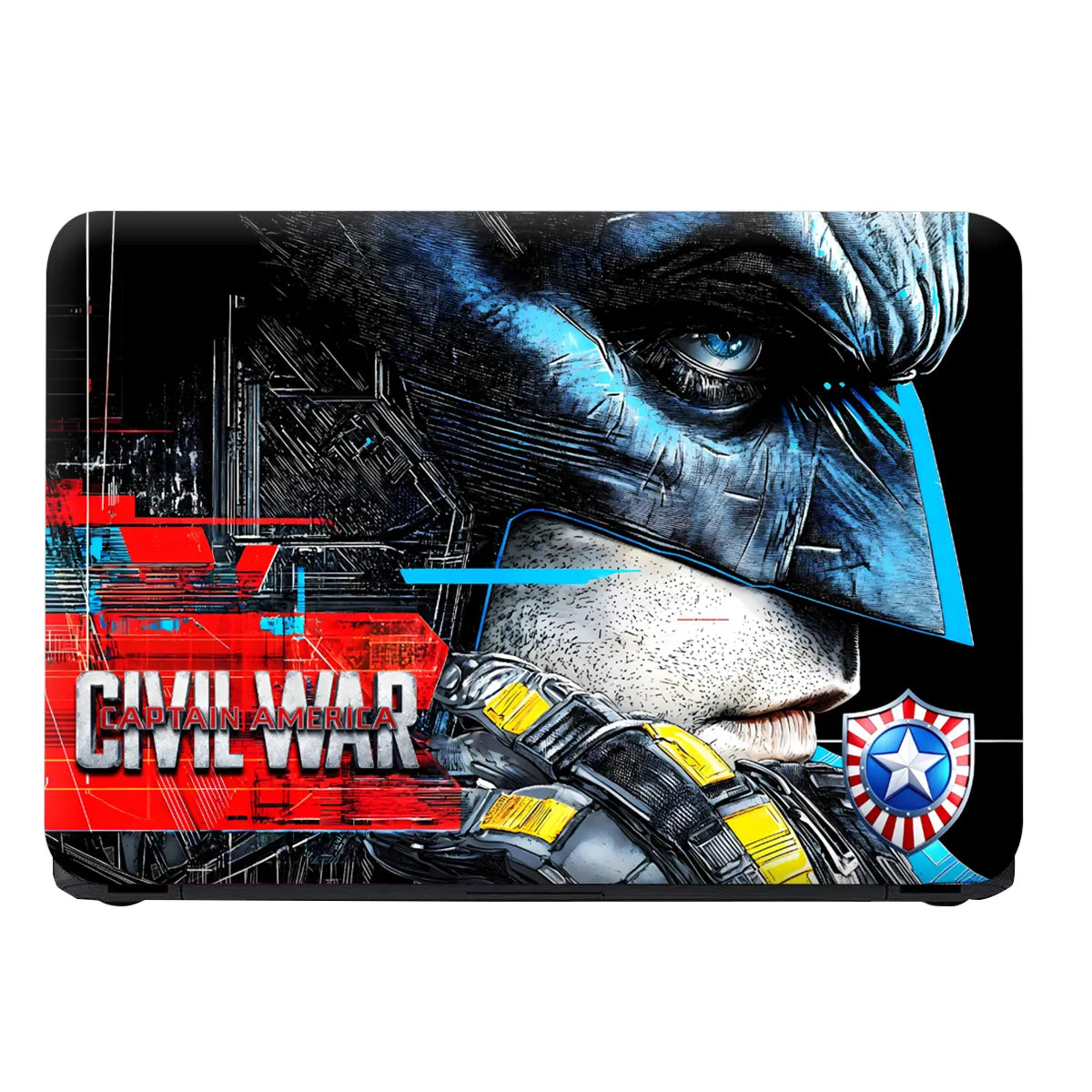 Laptop Skin - Dynamic Comic Hero Portrait Dark Mood