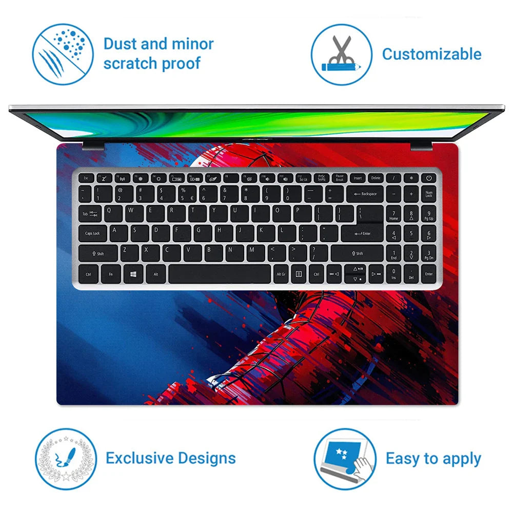 Universal Laptop Skin - Red and Blue Spider